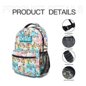 Conjunto de mochila y bolsa para el almuerzo de Toy Story, Disney Woody, Buzz y Jessie, paquete de mochila de 17 pulgadas. imagen 8
