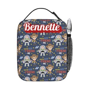 Personalized Toy Story 17in Backpack Bundle with Matching Lunch Bag, Custom Disney Backpack Set image 9