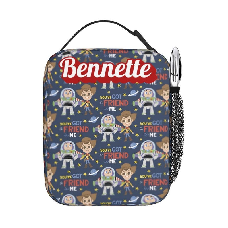 Personalized Toy Story 17in Backpack Bundle with Matching Lunch Bag, Custom Disney Backpack Set image 9