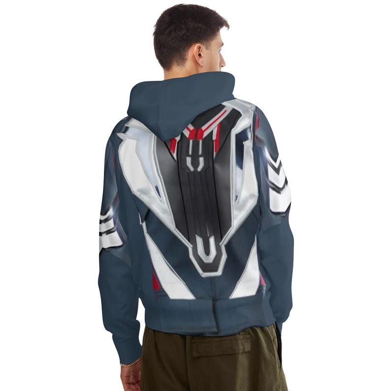 Captain America-kostuum-trui met capuchon en broek, Sam Wilson-cosplay afbeelding 3
