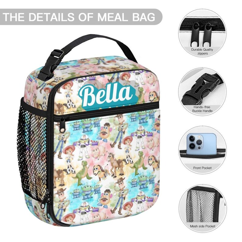 Conjunto de mochila y bolsa para el almuerzo de Toy Story, Disney Woody, Buzz y Jessie, paquete de mochila de 17 pulgadas. imagen 11