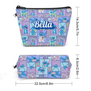 Personalized Lilo & Stitch Makeup Bag | Unique Gifts for Her - Custom Cosmetic Case