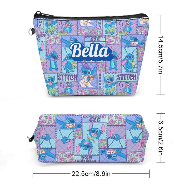 Personalized Lilo & Stitch Makeup Bag | Unique Gifts for Her - Custom Cosmetic Case