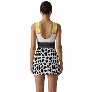 Jessie Cowgirl Tennis Dress | Toy Story Athletic Costume | Western Sleeveless Mini Dress with Skort image 4