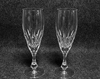 Vintage Schott Zwiesel Volterra Champagne Flutes (Set of 2) | Hand-Cut Tritan Crystal Barware