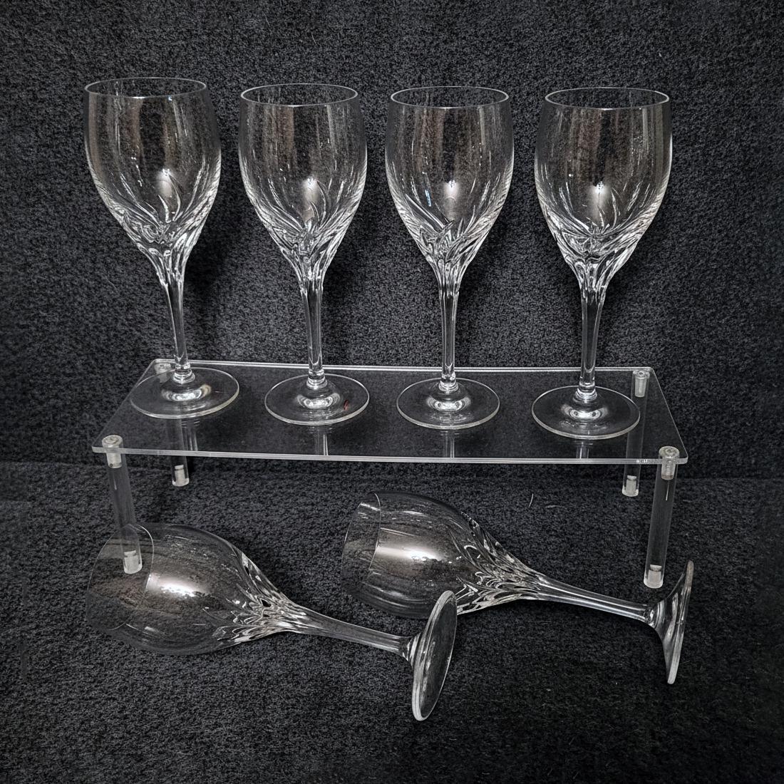 Vintage Noritake Crystal Wine Glasses | Turning Point, Swirl Cut