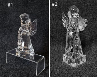 Engel Figuren | Klare Pressglas Engel Figur, Kollektion Abbat | Mikasa Kristall Engel spielt Harfe, Herald Collection