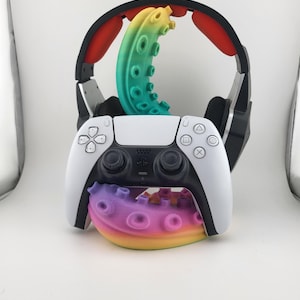 3D Printed Octopus Headphone & Controller Holder: Gamer Gift