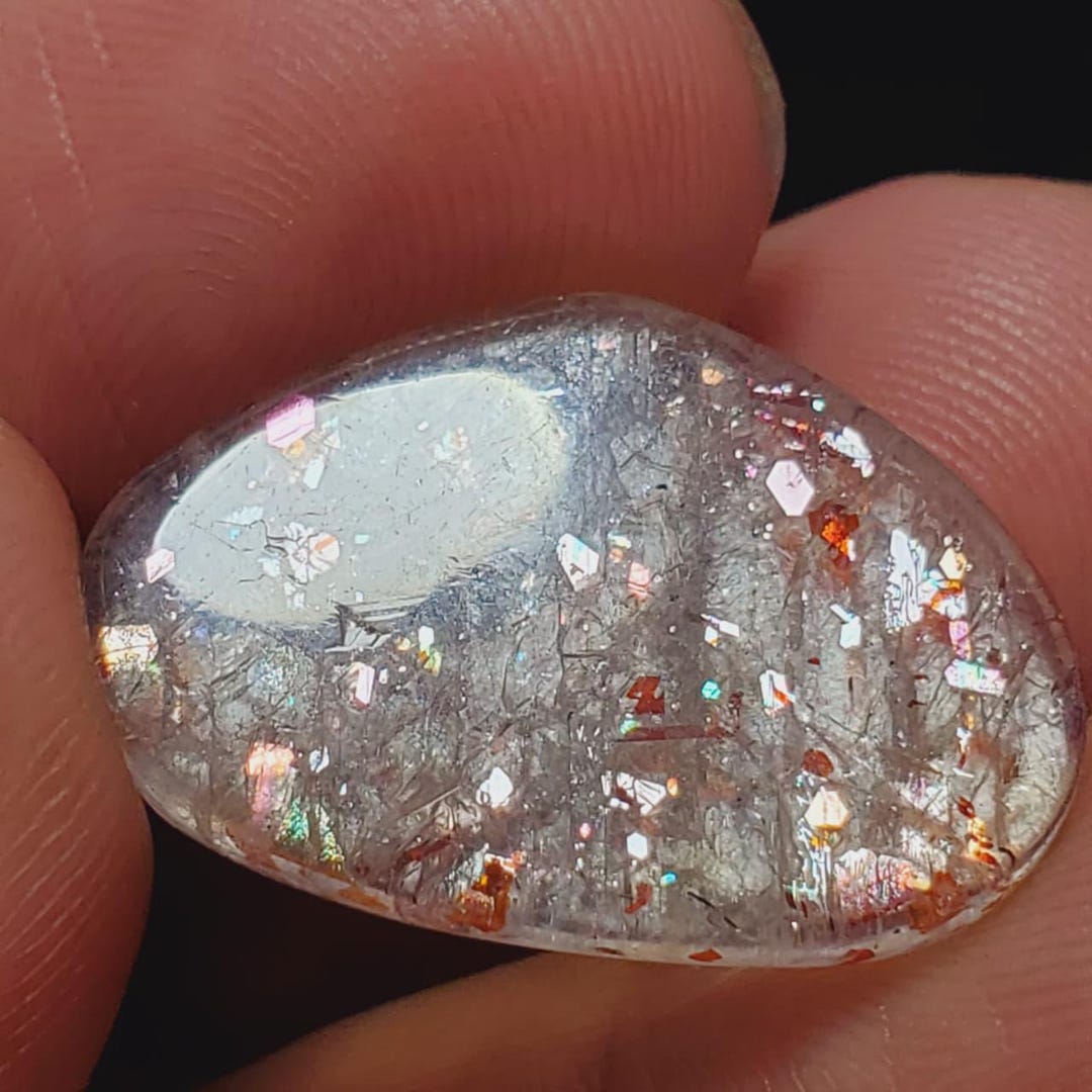 Fire Sunstone Natural Confetti Sunstone | Rainbow Fire Sunstone | Natural Crystal ...