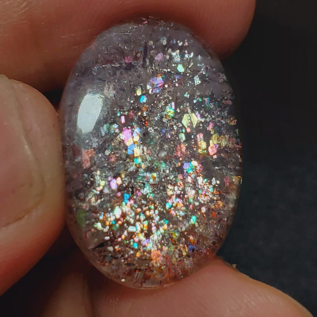 Fire Sunstone Celestial Confetti Sunstone | Rainbow Fire Sunstone | Frozen Fire in ...