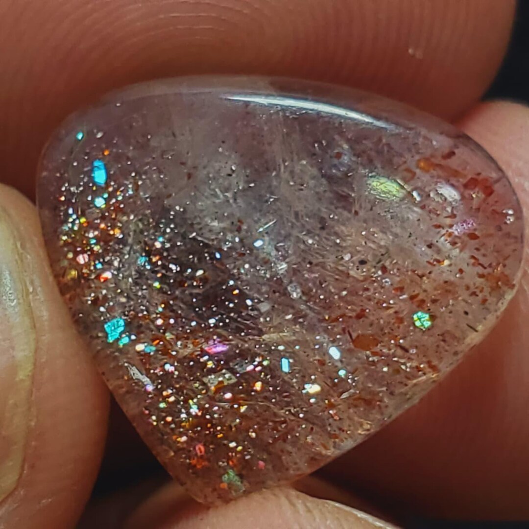 Fire Sunstone Natural Confetti Sunstone | Rainbow Fire Sunstone | Natural Crystal ...