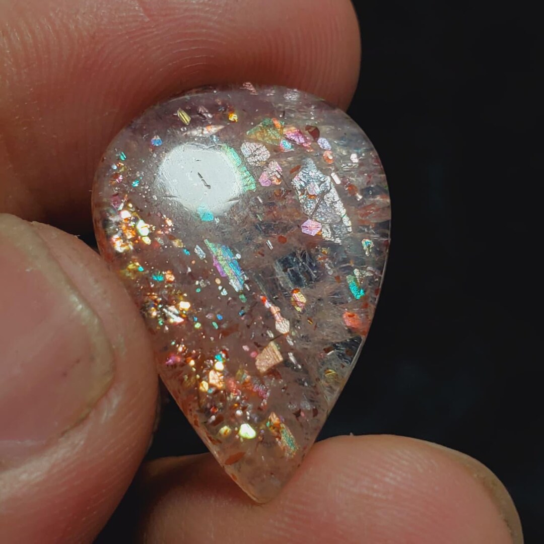 Fire Sunstone Celestial Confetti Sunstone | Rainbow Fire Sunstone | Frozen Fire in ...