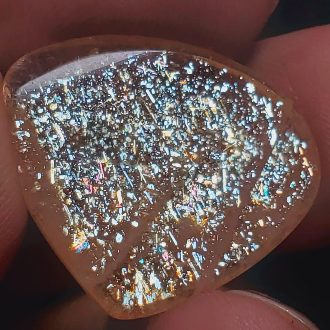 Fire Sunstone Natural Confetti Sunstone | Rainbow Fire Sunstone | Natural Crystal ...
