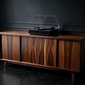 Mid century modern music console unit
