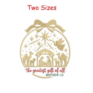 Nativity Machine Embroidery Design | Christian Christmas File (Digital Download)