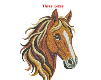 Horse Head Embroidery Design | Western Equestrian Machine Pattern (Digital Download)