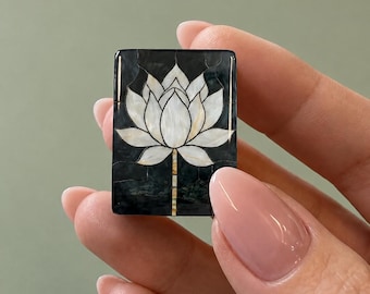 BACK IN STOCK! White Lotus American Mahjong Tiles with Display Box, Black and White Mahjong tiles Set, 166 Piece Tile Set