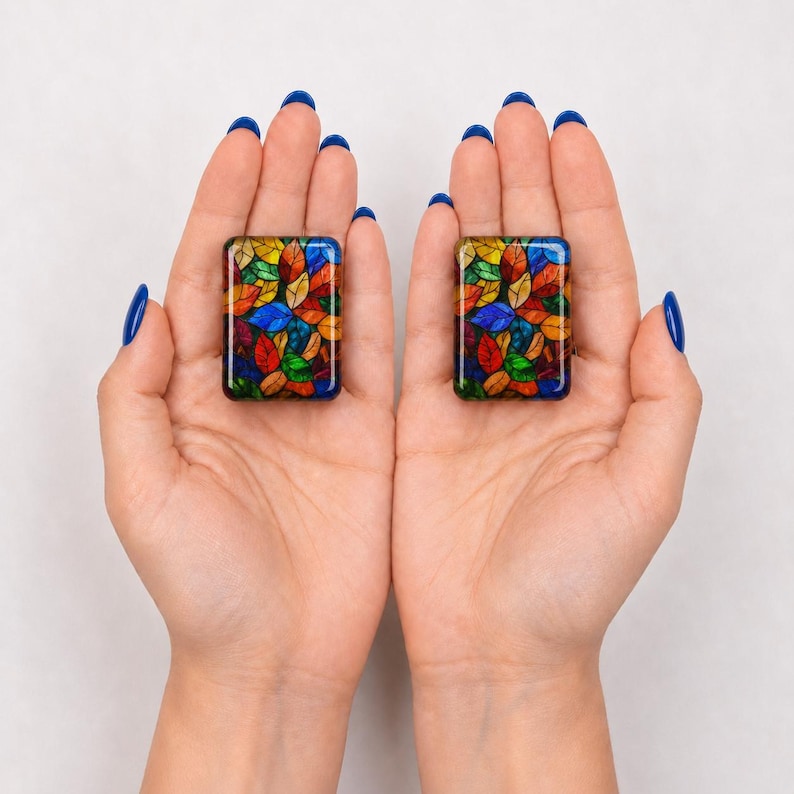 Splash of Color Autumn American Mahjong Tiles, Display Box Included, Premium Acrylic Mahjong tiles Set, Fall Themed Mah Jongg Tiles image 3