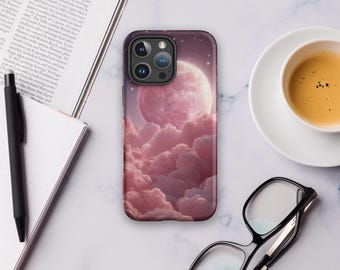 Dreamy Moon – Pink Moon Cloud Fantasy Tough Phone Case