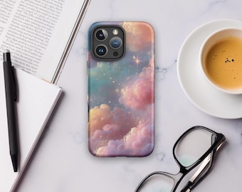 Celestial Haze – Pastel Cloud Starry Dream Tough Phone Case
