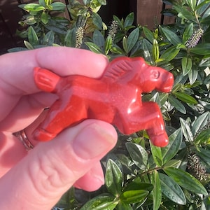 Hand Carved Horse – Red Jasper Crystal | Strength, Grounding & Protection