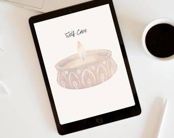 Printable Self-Care Pack | Wellness Planner, Mood Tracker, Journal & Challenge (A4 PDF)