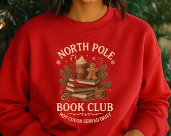 Christmas Book Club PNG: Cozy Holiday Clipart (Digital Download)