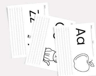 ABC Letter Tracing Worksheets A–Z | Preschool Alphabet Practice PDF | Handwriting Printables