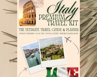Guia de Viagem da Itália: Roma, Florença, Veneza - Roteiro imprimível em PDF com 29 páginas