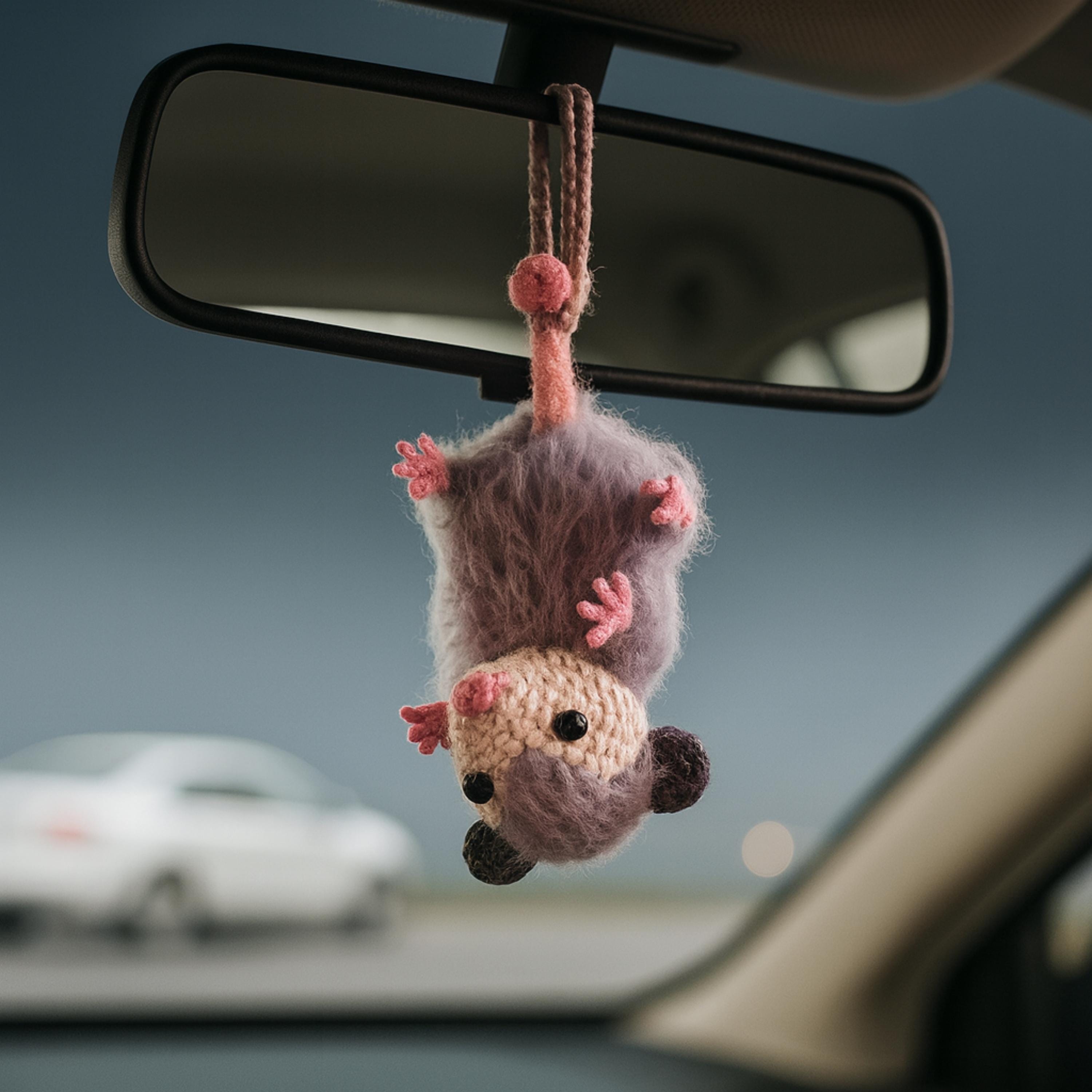 Pendentif Cœur Strass Pour Rétroviseur De Voiture - Longueur 39,5 Cm, Strass Bleu - Décoration Auto Cadeau