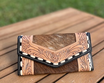Handmade Brown Western Style Clucth / Wallet