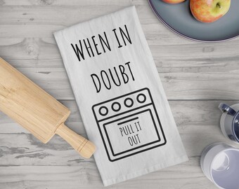 Divertente strofinaccio in cotone – Decorazione da cucina originale, regalo per l'ospite