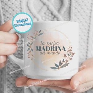 La Mejor Madrina Del Mundo Digital Download | Madrina PNG | Padrinos proposal | Padrinos Gift| Madrina Gift | Instant Download