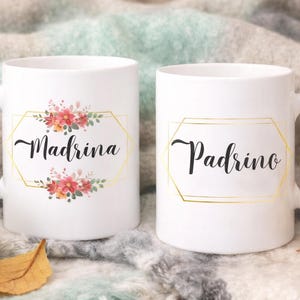 Diseño de sublimación de Padrino Madrina PNG / Diseño de propuesta de padrinos, plantilla de regalo de bautizo, archivo de impresión de taza, camiseta, uso comercial