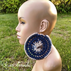 PATTERN ONLY Extra Large Crochet Earrings Pattern Step by Step Photo Tutorial