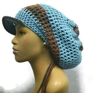 PATTERN ONLY Instant Download The Knotted Slouch hat/Knit and Crochet Dreadlock hat brim and drawstring optional and included in pdf pattern