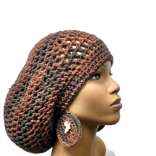 PATTERN ONLY Crochet Slouch hat Dreadlock Hat Slouchy Beanie with drawstring