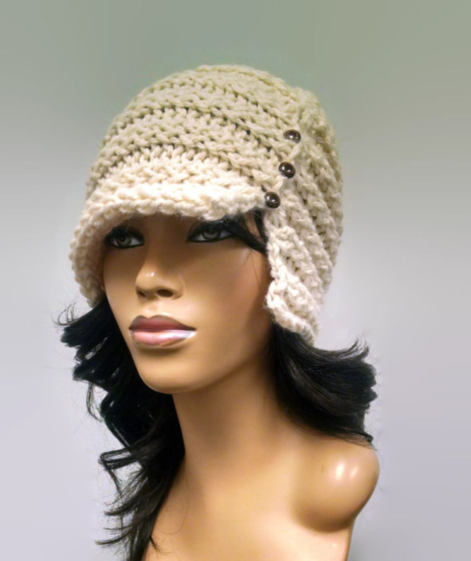 Instant Download PATTERN ONLY Easy Loom Knit Cloche / Flapper Hat With ...
