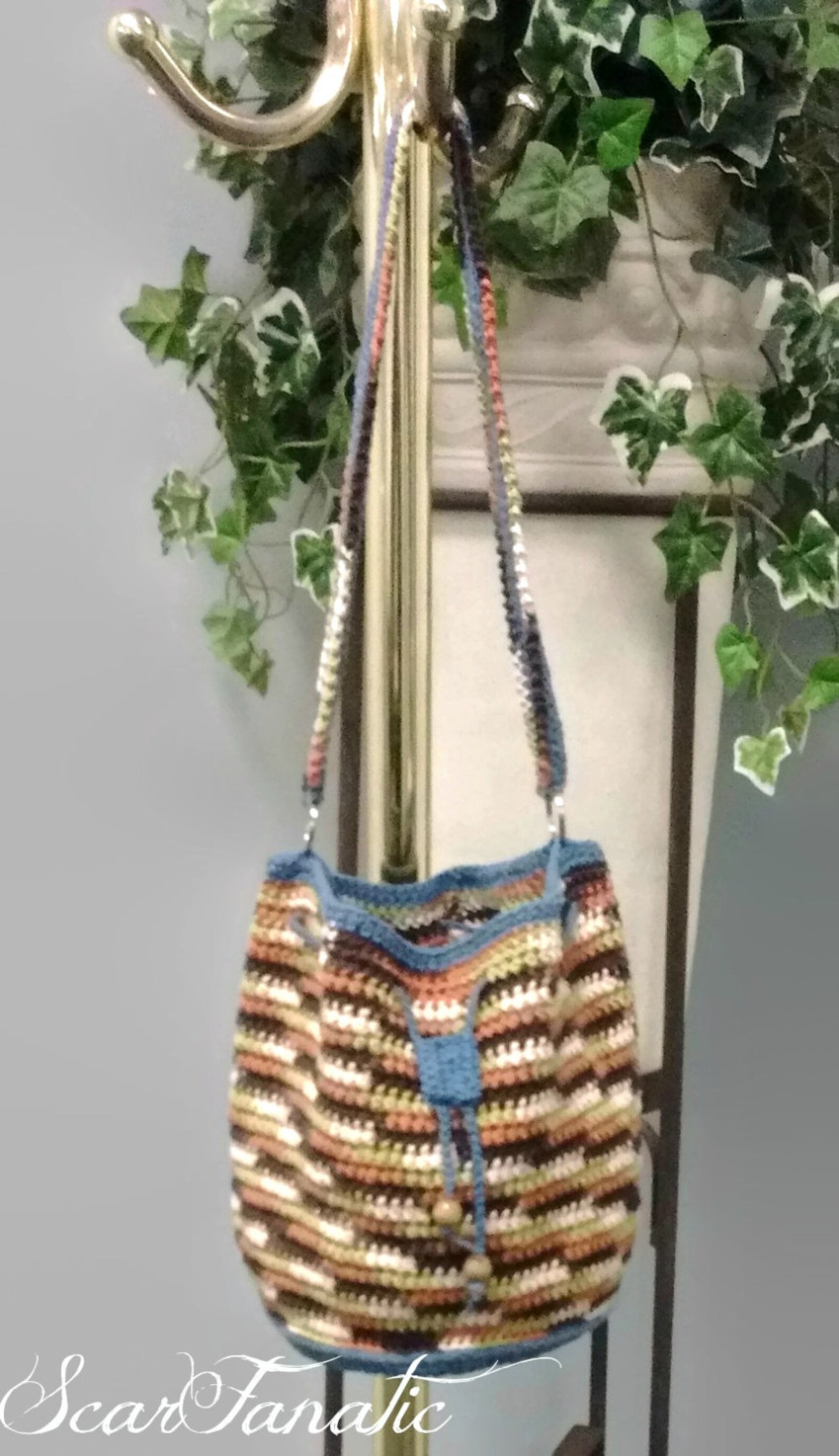 Instant Download Easy Crochet Cotton Bag/ Purse/ Carry All Etsy