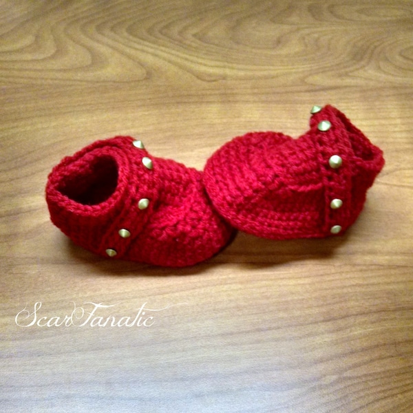 PATTERN ONLY Easy Crochet Baby Moccasins/ Boots Sizes 0 to 12 months Step by Step Photo Tutorial with and without embellishments