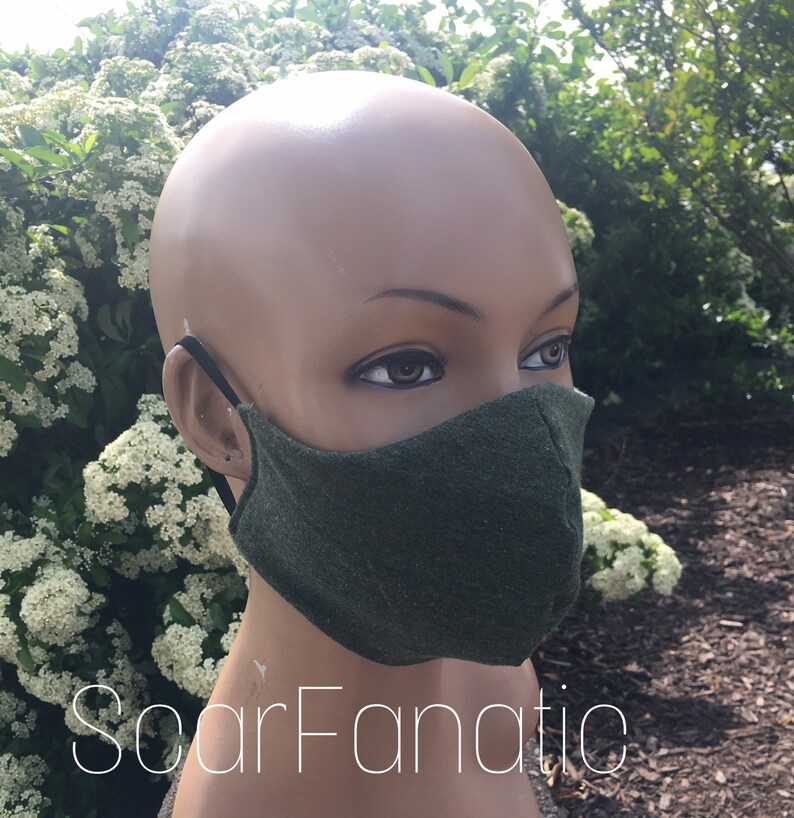 100 Cotton Sage Green Face Mask/ Stretchy/ MADE IN USA Etsy