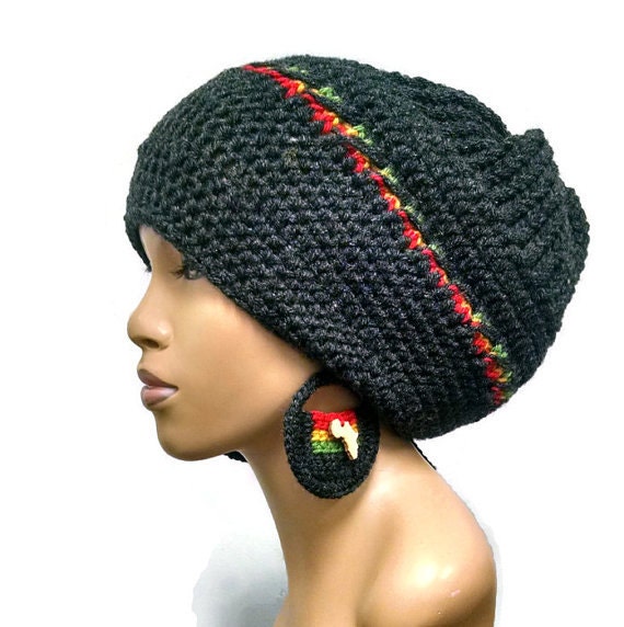 Instant Download Pattern Loom Knit Hand Knit And Crochet Slouch Hat W Optional Drawstring Free Flower Clip Pattern Earrings Not Included