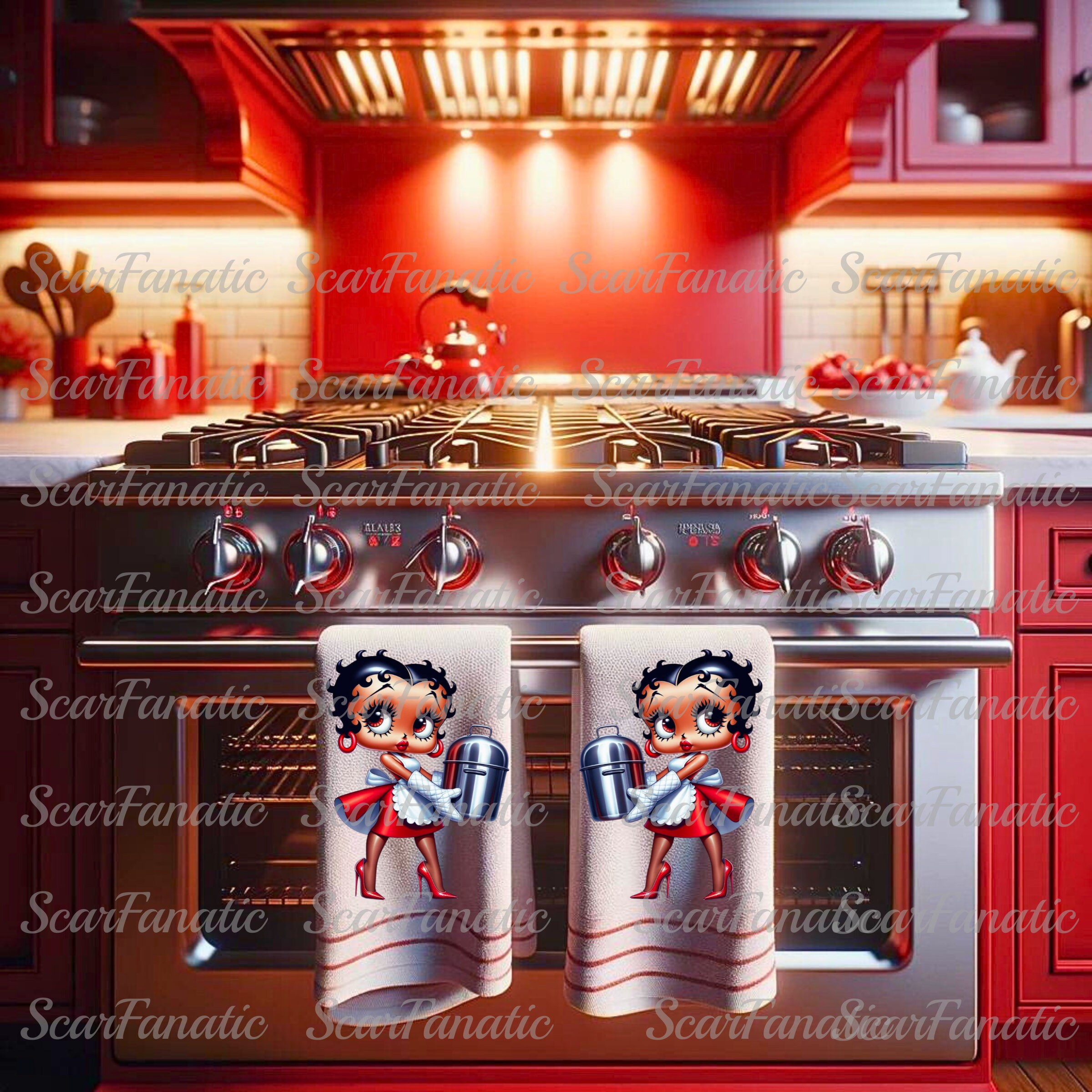 Black Betty Boop, Chef Betty Boop PNG Design Bundle, Sublimation