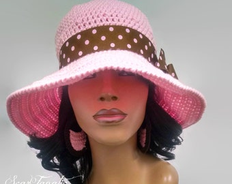 PATTERN ONLY Easy Crochet Sun Hat with Wide Shapeable/Flexible Brim Instant Download Pdf