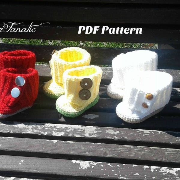 Instant Download Crochet Pattern Baby Sweater Wrap Boots 3 sizes 0-3/ 3-6/ and 6-12 mos photo tutorial Permission to sell finished items