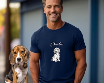 Custom Pet Portrait T-Shirt | Personalized Dog & Cat Lover Gift