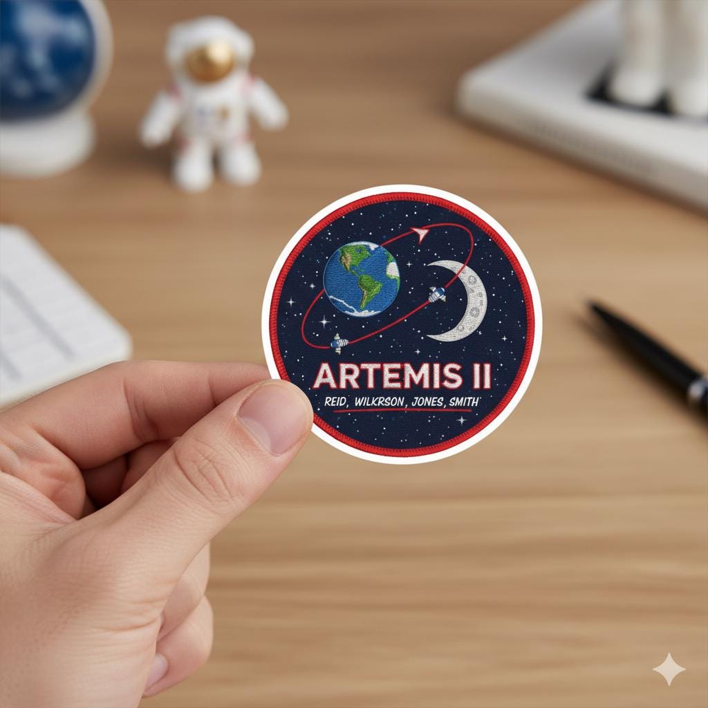 Artemis II Mission Patch Sticker | Space Exploration Vinyl Decal (kiss ...