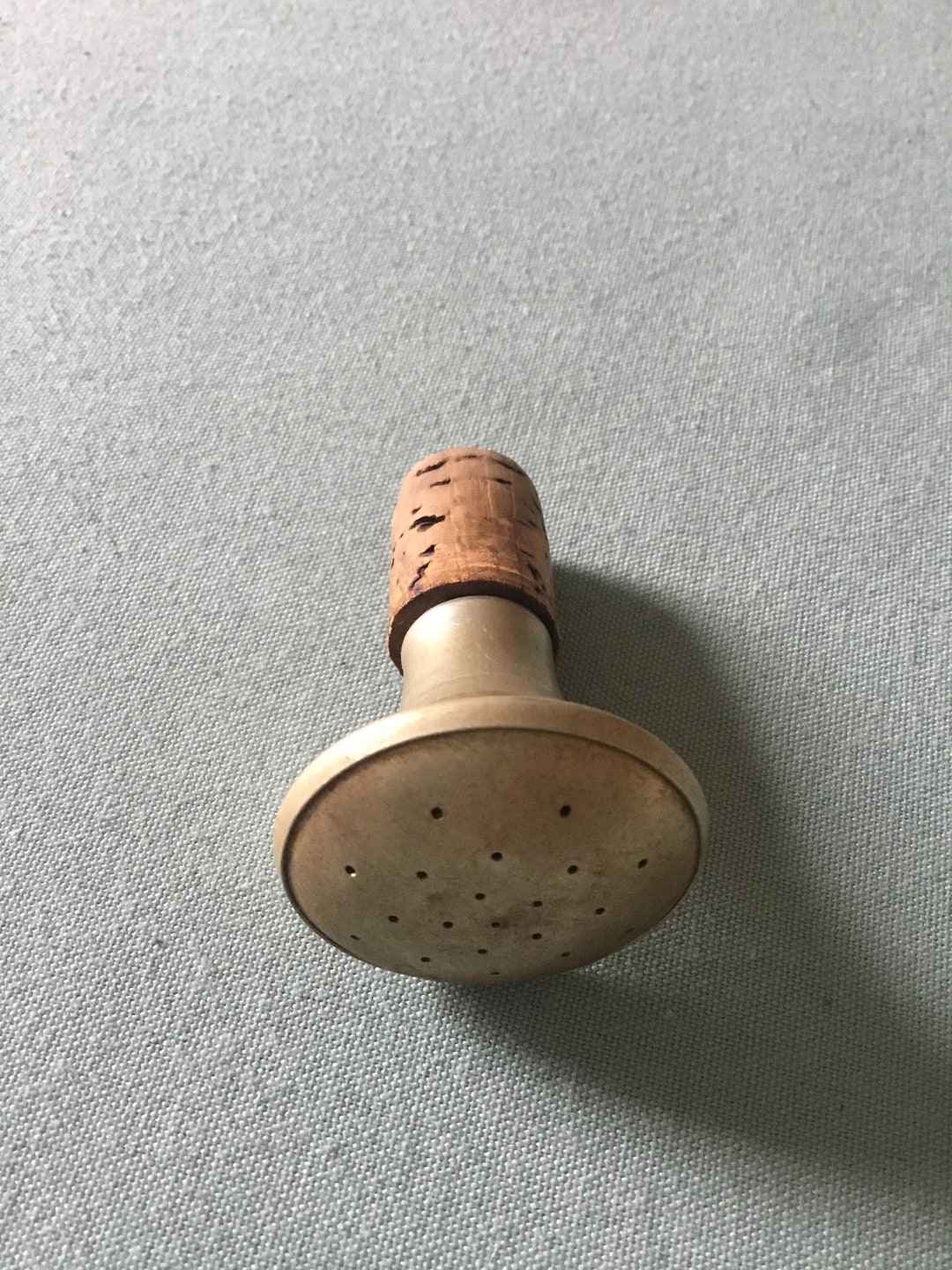 Vintage Aluminum and Cork Sprinkler Top for Bottle for Ironing Etsy