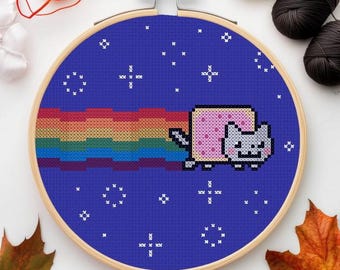 Nyan Cat, Instant Download PDF, Printable Pattern