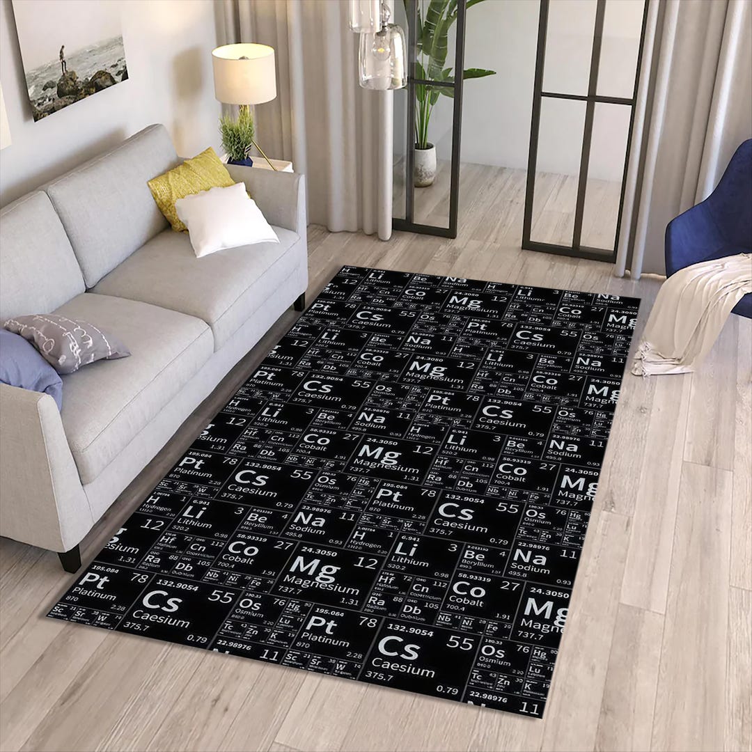 Periodic Table Rug, Chemistry Kids Room Decor, Educational Rug - Etsy
